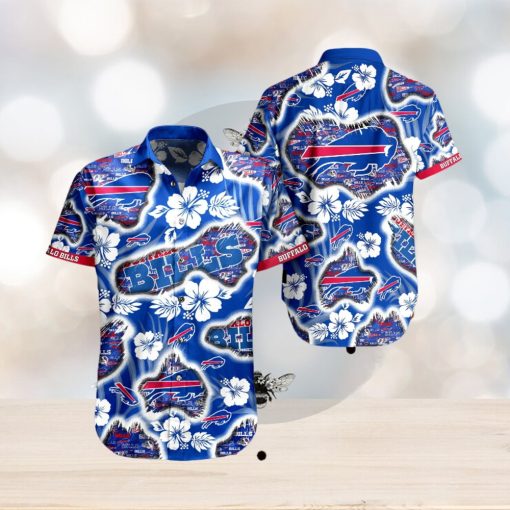 Buffalo Bills Hawaiian Shirts Tropical Flower Mens