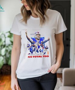 Buffalo Bills Josh Allen Most Touchdowns In The NFL Season Leader With 44 Total Touchdown Unisex T Shirt