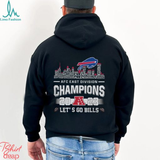 Buffalo Bills Skyline Players Name 2023 AFC East Division Champions Let’s Go Bills Shirt Royal