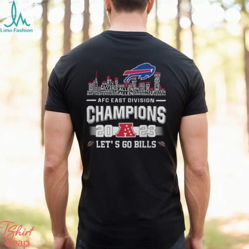 Buffalo Bills Skyline Players Name 2023 AFC East Division Champions Let’s Go Bills Shirt Royal