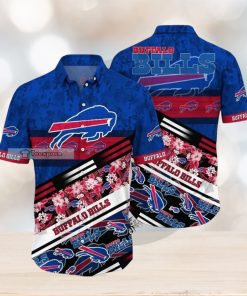 Buffalo Bills Striped Floral Sport Hawaiian Shirt