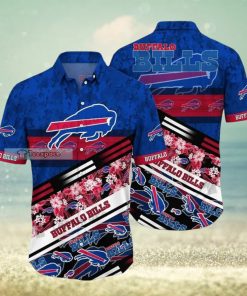 Buffalo Bills Striped Floral Sport Hawaiian Shirt