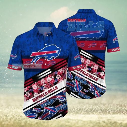 Buffalo Bills Striped Floral Sport Hawaiian Shirt