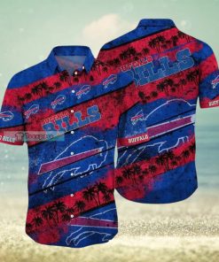 Buffalo Bills Stripes Floral Sunset Hawaiian Shirt