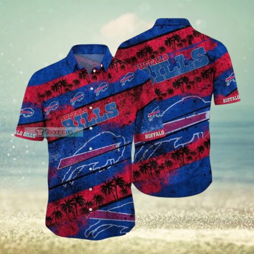 Buffalo Bills Stripes Floral Sunset Hawaiian Shirt