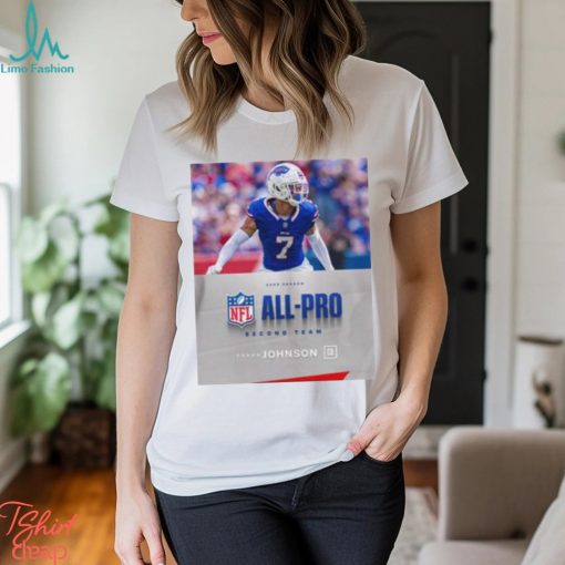 Buffalo Bills Taron Johnson CB 2023 Season NFL Associated Press All Pro Second Team Poster Unisex T Shirt