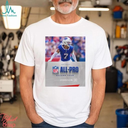 Buffalo Bills Taron Johnson CB 2023 Season NFL Associated Press All Pro Second Team Poster Unisex T Shirt