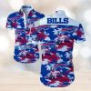 Custom Name Buffalo Bills Red Bloom Pattern Hawaii Shirt