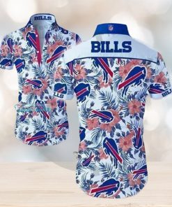 Buffalo Bills White Floral Pattern Hawaiian Shirt