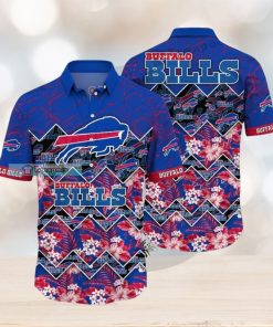 Buffalo Bills Zigzag Floral Hawaiian Shirt