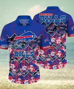 Buffalo Bills Zigzag Floral Hawaiian Shirt
