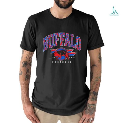 Buffalo Football NFL Logo Blue and Red Stripes shirt