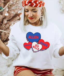 Buffalo Valentine hearts Go Bills shirt