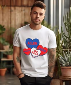 Buffalo Valentine hearts Go Bills shirt
