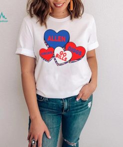 Buffalo Valentine hearts Go Bills shirt