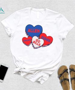 Buffalo Valentine hearts Go Bills shirt