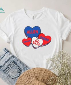 Buffalo Valentine hearts Go Bills shirt