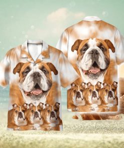 Bulldog Funny 3D Hawaiian Shirt Holiday Gift