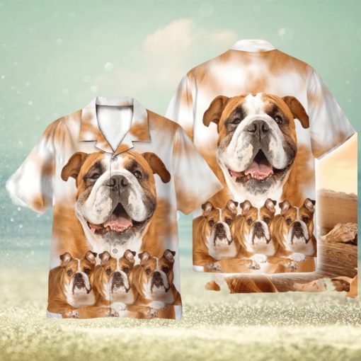 Bulldog Funny 3D Hawaiian Shirt Holiday Gift