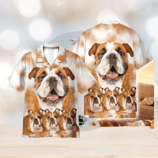 Bulldog Funny 3D Hawaiian Shirt Holiday Gift