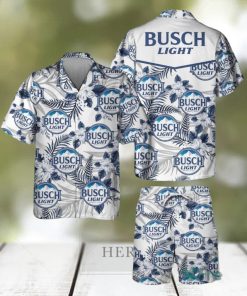 Busch Light Hawaiian Shirt, Sea Island Pattern Hawaiian Shirts And Short Summer Beach Set