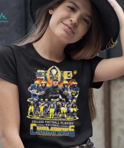 CFP 2024 National Championship Michigan Wolverines Team Champions Signatures Shirt