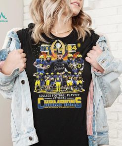 CFP 2024 National Championship Michigan Wolverines Team Champions Signatures Shirt