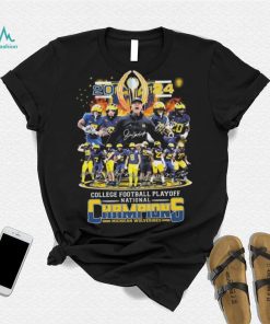 CFP 2024 National Championship Michigan Wolverines Team Champions Signatures Shirt