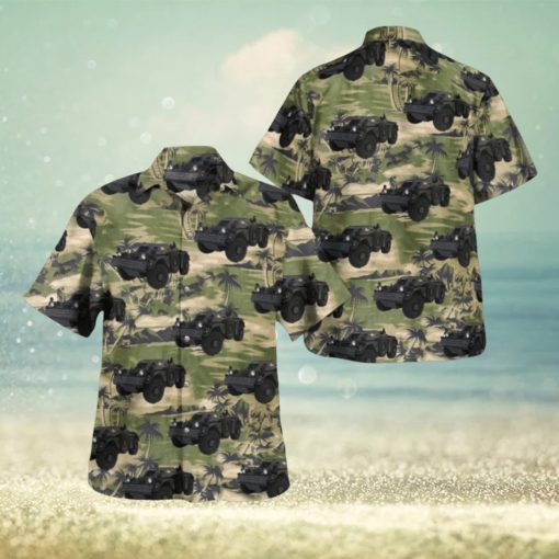 Canadian Army Ferret Scout Car Hawaiian Shirt