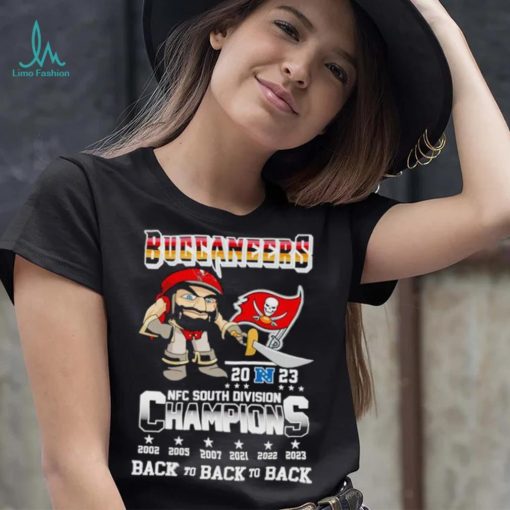 Captain Fear Buccaneers 2023 NFC South Division Champions back to back to back shirt