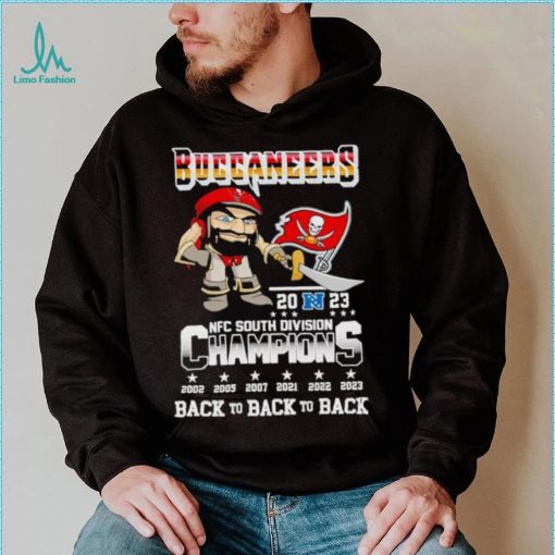Captain Fear Buccaneers 2023 NFC South Division Champions back to back to back shirt