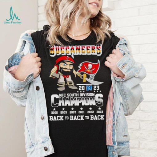 Captain Fear Buccaneers 2023 NFC South Division Champions back to back to back shirt
