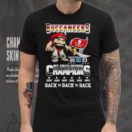 Captain Fear Buccaneers 2023 NFC South Division Champions back to back to back shirt