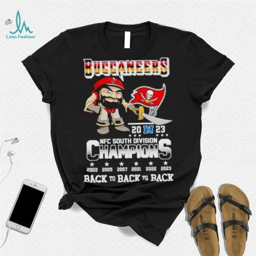 Captain Fear Buccaneers 2023 NFC South Division Champions back to back to back shirt