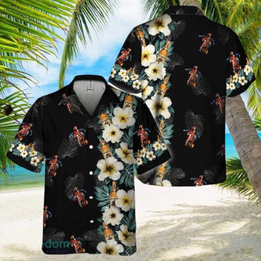 Captain Morgan Tropical Floral Hawaiian Shirt