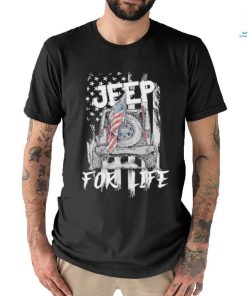 Car Jeep American For Life Flag Shirt