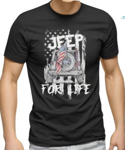 Car Jeep American For Life Flag Shirt