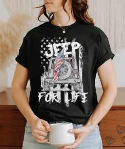 Car Jeep American For Life Flag Shirt
