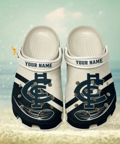 Carlton Football Club AFL Classic Custom Name Crocs Clogs Shoes