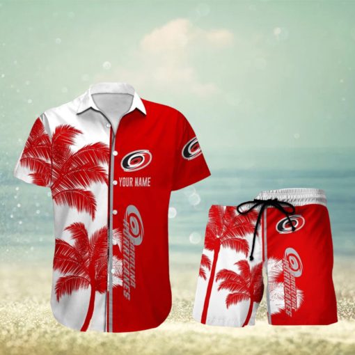 Carolina Hurricanes Hawaiian Shirt And Shorts Custom Name NHL Sport Team Gift