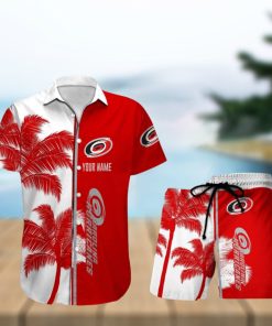 Carolina Hurricanes Hawaiian Shirt And Shorts Custom Name NHL Sport Team Gift