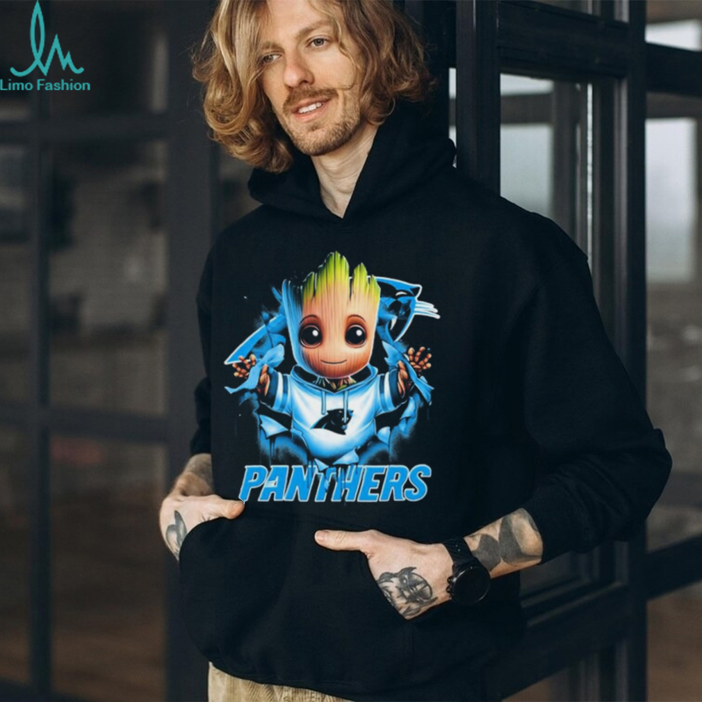 Carolina Panthers Baby Groot Blood Inside Me Shirt Carolina Panthers Baby Groot Blood Inside Me Shirt