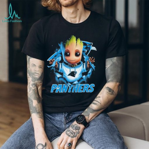 Carolina Panthers Baby Groot Blood Inside Me Shirt