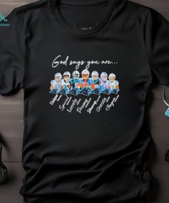 Carolina Panthers God Says You Are Unique Special Lovely Precious Strong Chosen Forgiven Shirt