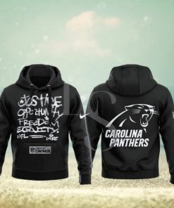 Carolina Panthers NFL Justice Opportunity Equity Freedom Hoodie 3D