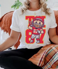 Cartoon Travis Kelce Playing Football 3D shirt