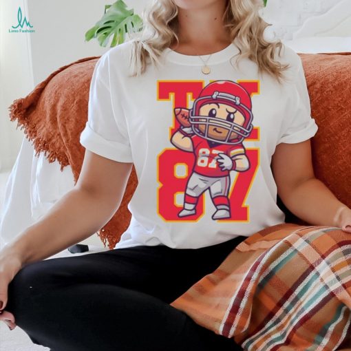 Cartoon Travis Kelce Playing Football 3D shirt