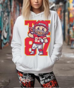 Cartoon Travis Kelce Playing Football 3D shirt