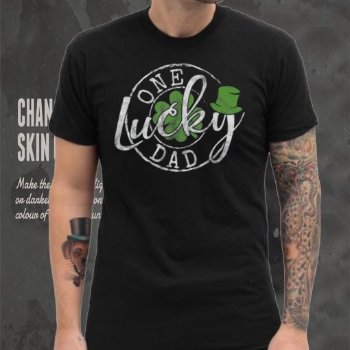 Caterpillar One Lucky Dad Funny Irish Clovers St Patrick’s Day T  shirt