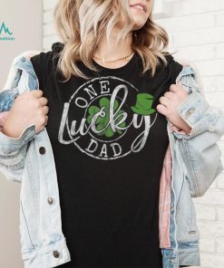 Caterpillar One Lucky Dad Funny Irish Clovers St Patrick's Day T shirt